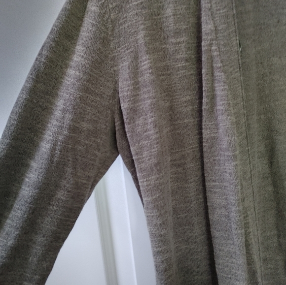 Backdrop Khaki Green Long Duster Cardi ~ Size L - Picture 3 of 12